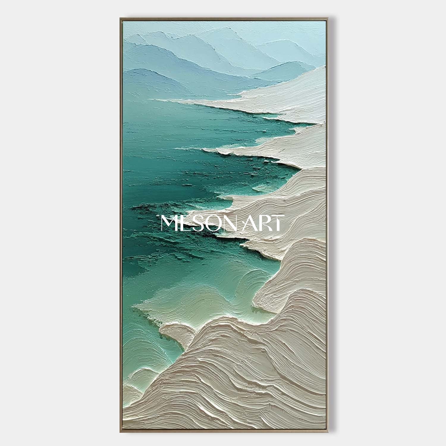 Large White Snow Abstract Texture Canvas Wall Art Painting Decoration