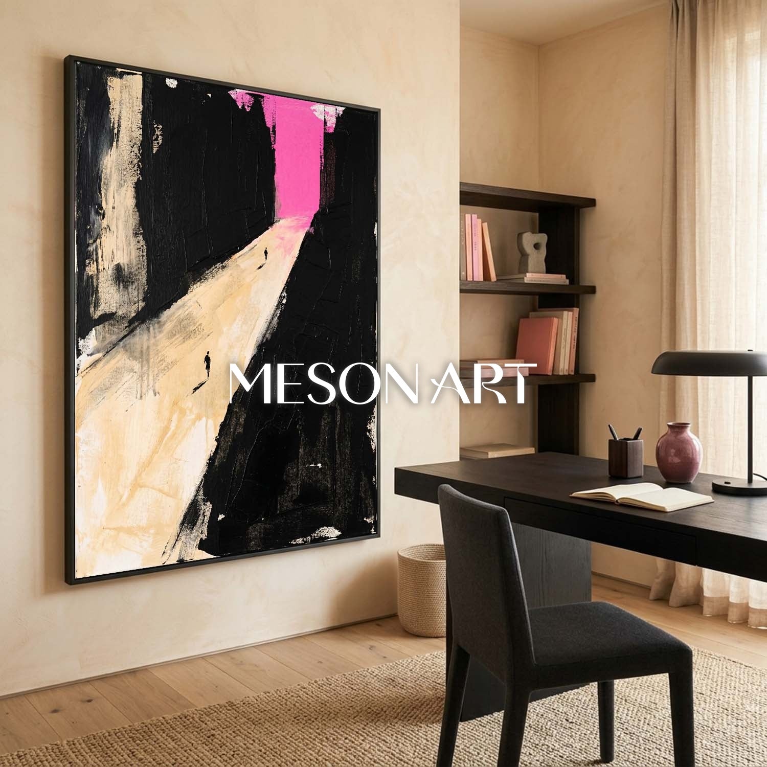 Colorful Pop Art Painting With Geometric Shapes For Modern Living Room Decor