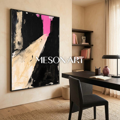 Colorful Pop Art Painting With Geometric Shapes For Modern Living Room Decor