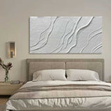 White Textured Painting White 3d Texture Art White Abstract Canvas Art Plaster Abstract Painting