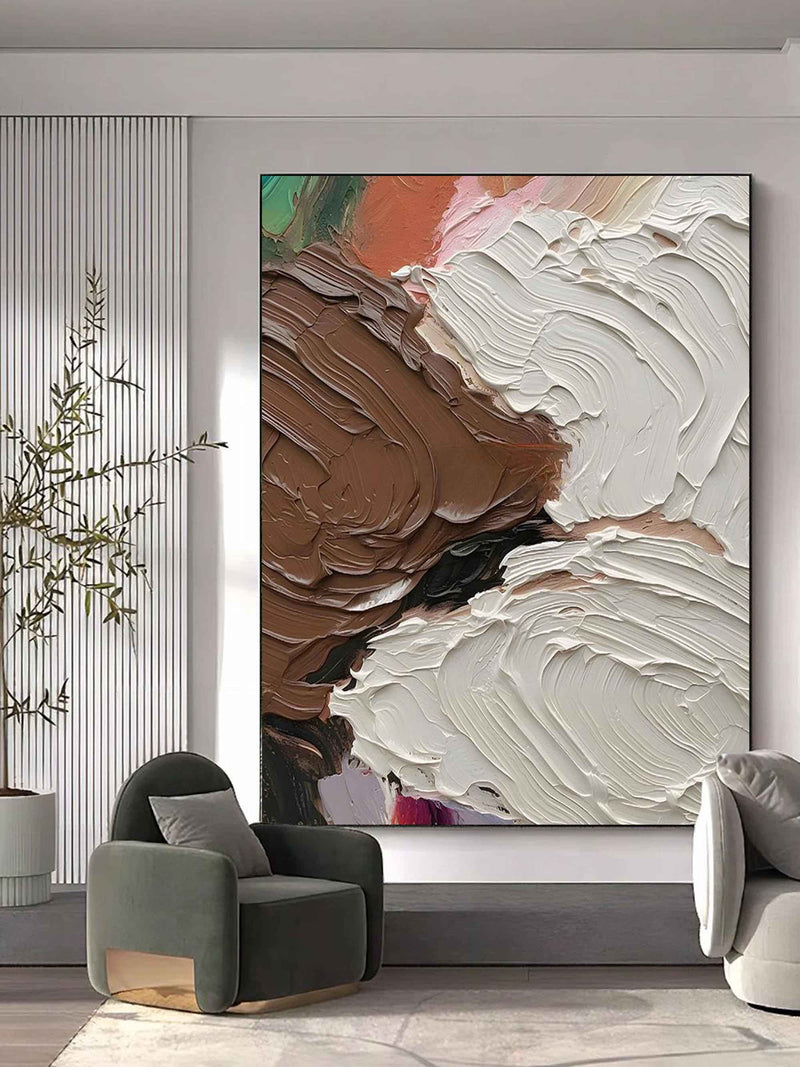 3D Abstract Canvas Art Thick Abstract Oil Painting Textured Abstract Painting Modern Wall Decor