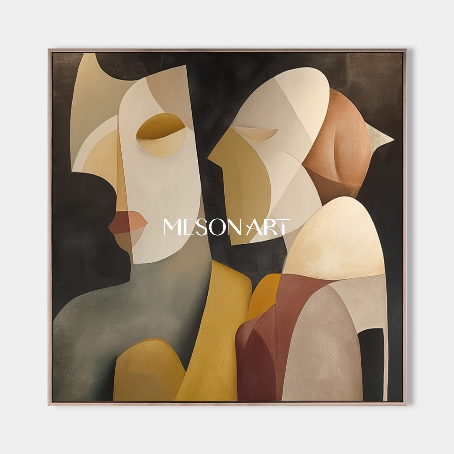 Cubism Portrait Modern Minimalist Abstract Picasso Style Canvas Art