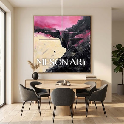 Colorful Pop Art Painting With Geometric Shapes For Modern Living Room Decor