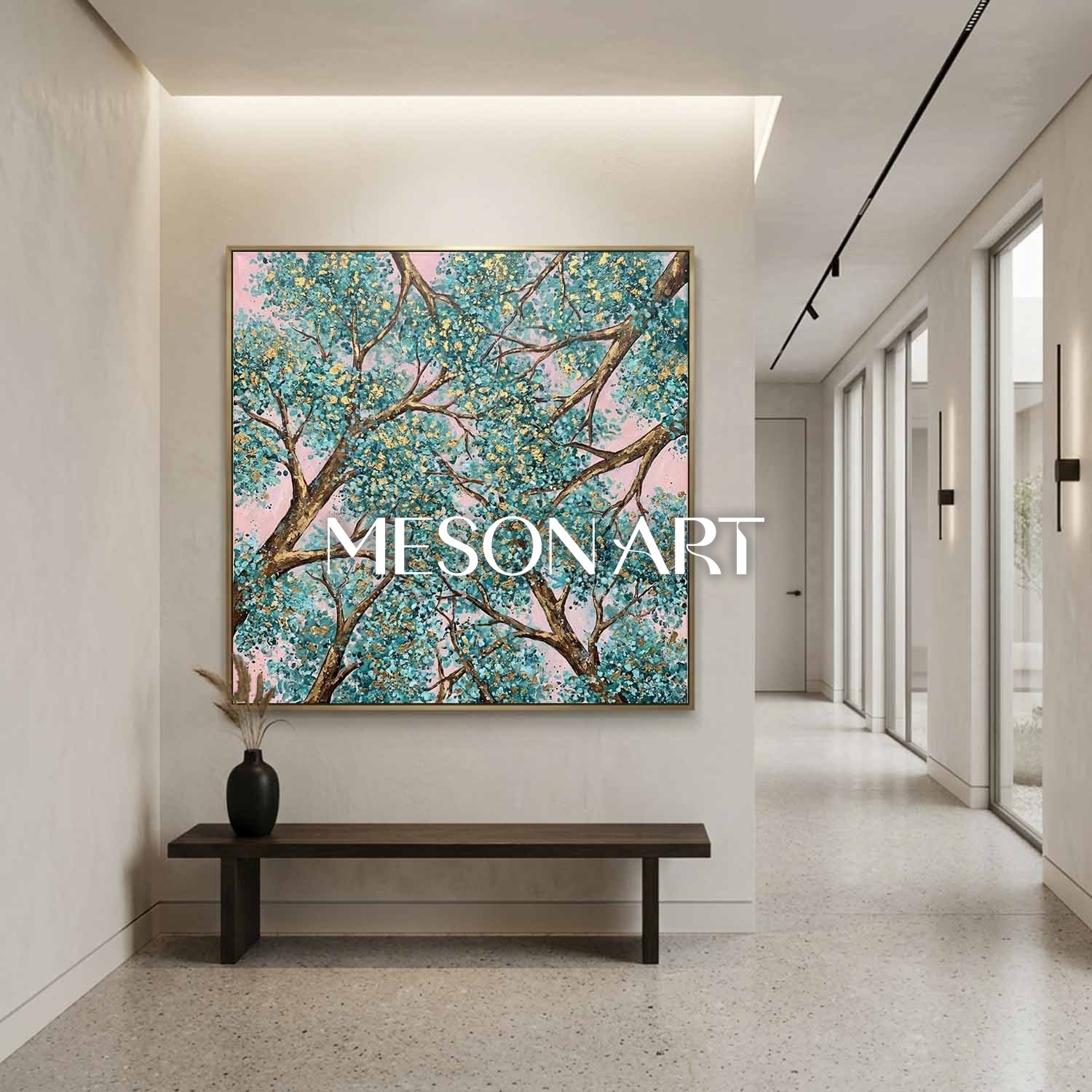 Contemporary Cubist Abstract Painting With Geometric Shapes And Neutral Tones For Modern Home Decor