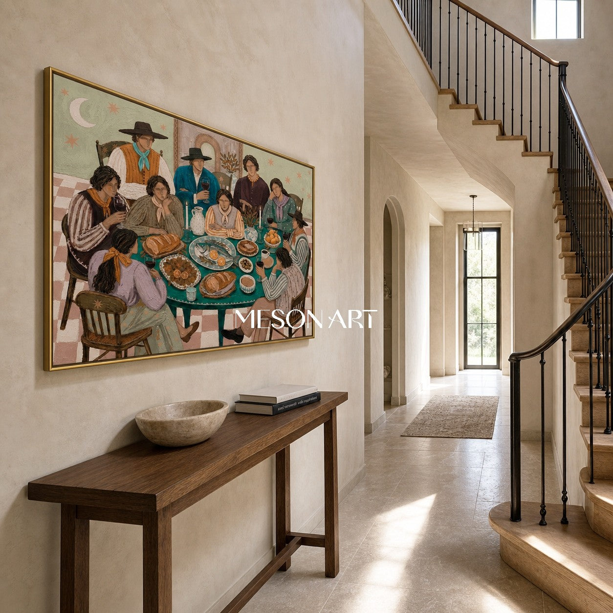 Charming Family Dinner Party Art For Modern Farmhouse Dining Room Decor