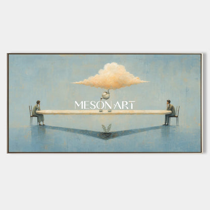 Surrealist Art Print With Floating Cloud Teapot For Modern Living Room And Executive Office Decor