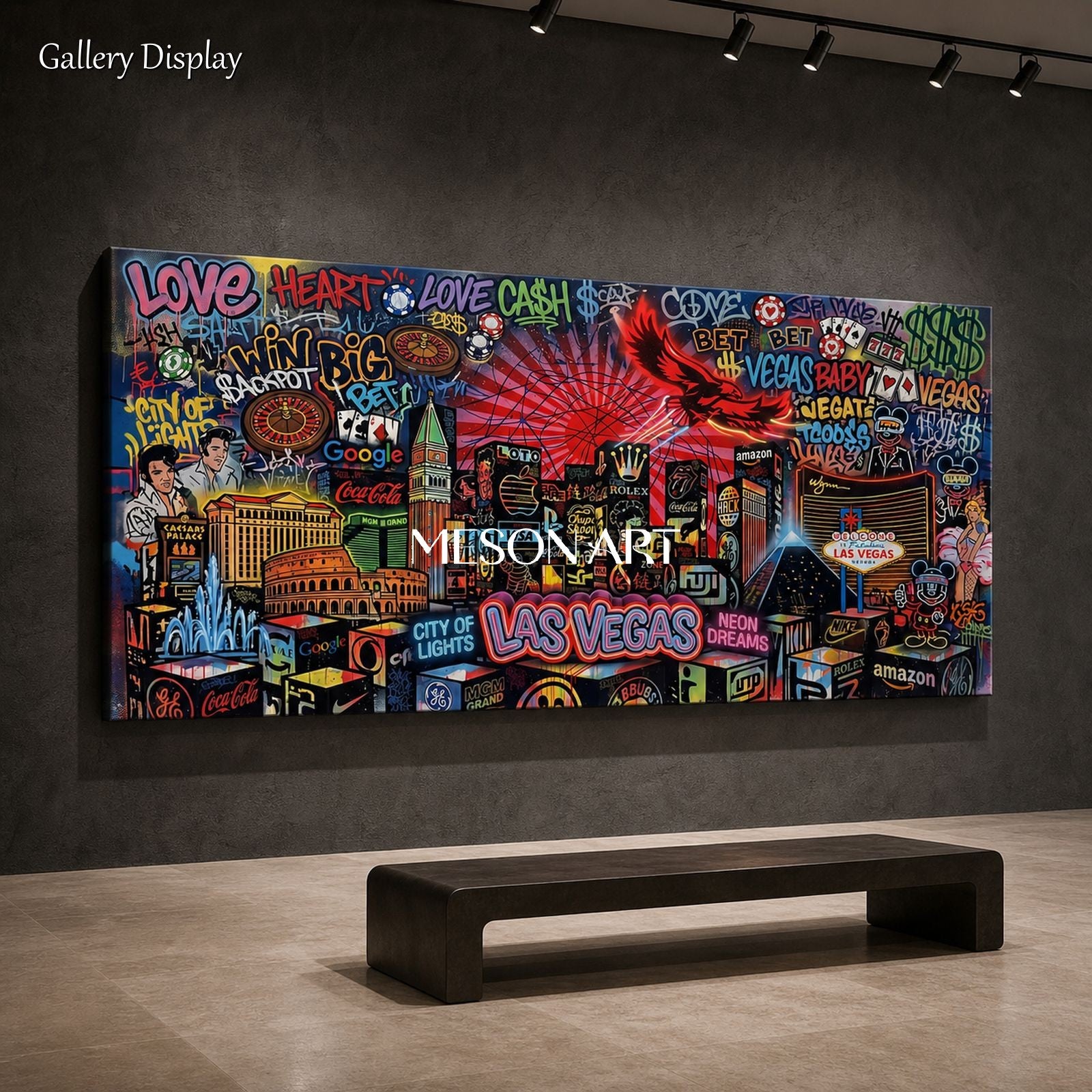 Black And Red Graffiti Art Square Wall Decor For Living Room Original Artist By Mesonart