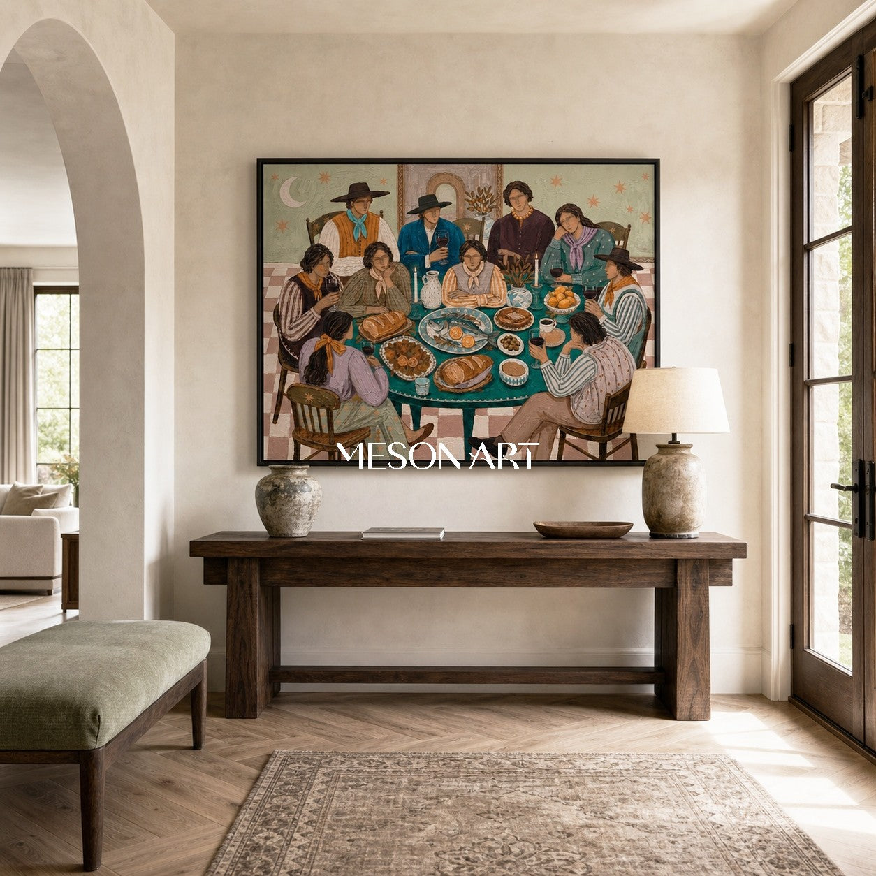 Charming Family Dinner Party Art For Modern Farmhouse Dining Room Decor