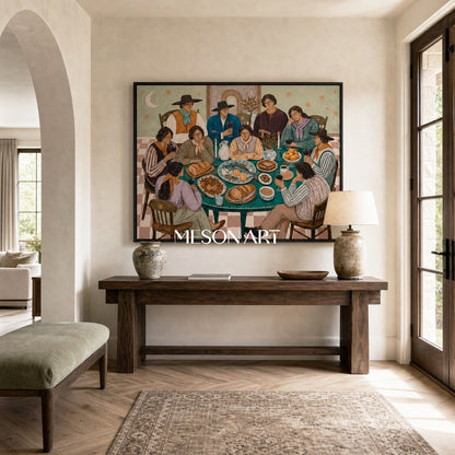 Charming Family Dinner Party Art For Modern Farmhouse Dining Room Decor