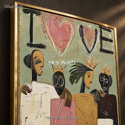 Black And Gold Abstract Figurative Painting Modern Large Wall Art Panoramic By Mesonart