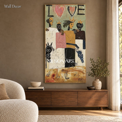 Black And Gold Abstract Figurative Painting Modern Large Wall Art Panoramic By Mesonart