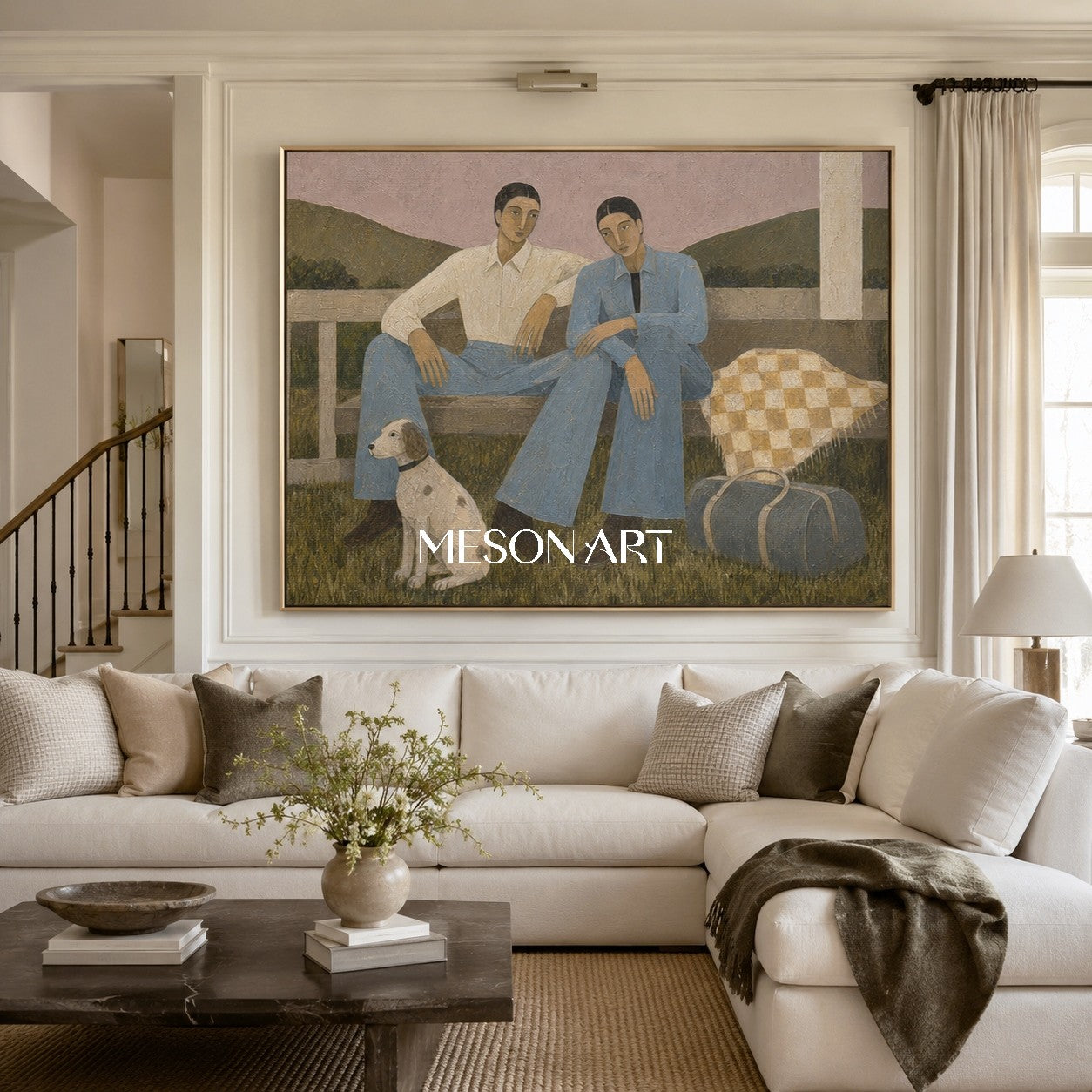 Minimalist Figurative Art With Earthy Tones For Living Room And Bedroom Decor