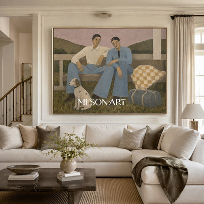 Minimalist Figurative Art With Earthy Tones For Living Room And Bedroom Decor
