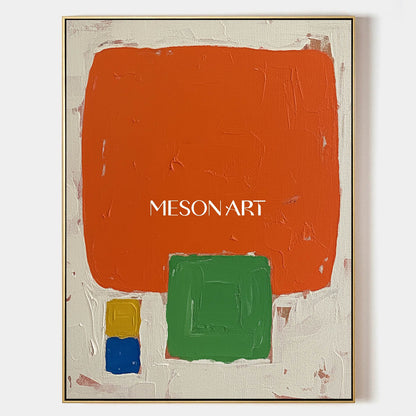 Vibrant Minimalist Large Textured Canvas Ready to Hang Dinning Room