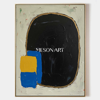 Black Abstract Textured Large Canvas Oil Painting Living Room Buy Now