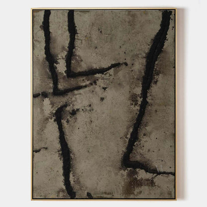 Large 3D Taupe Texture Paintings for Sale Taupe Abstract Canvas Wall Art Decor