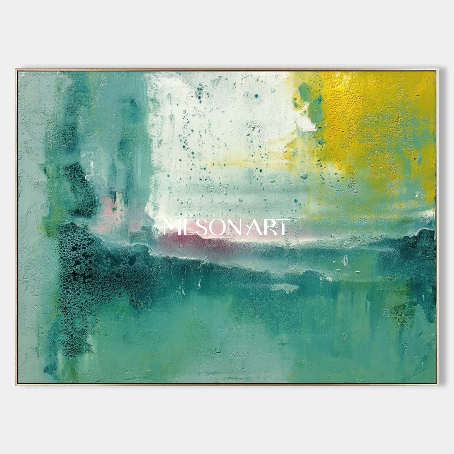 Abstract Light Green Canvas Art for Living Room Wall Décor Green Wall Art for Home