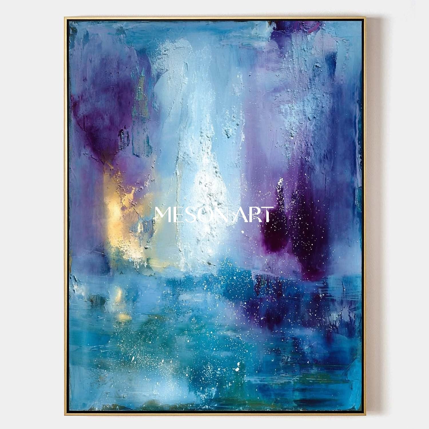 Dark Blue Abstract Art for Living Room Abstract Wall Art Paintings