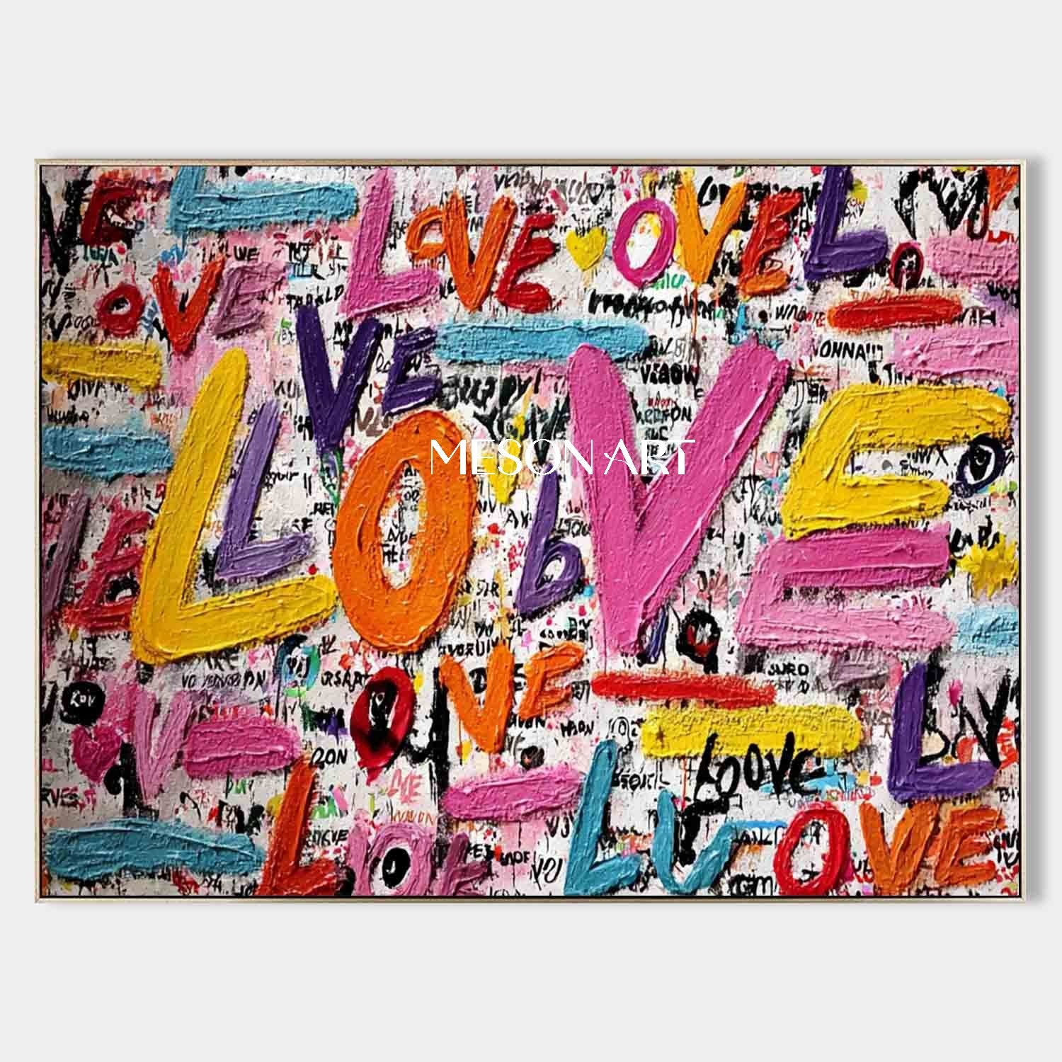 Large Valentine's Day LOVE special gift LOVE wall art decoration wedding room decoration ideas