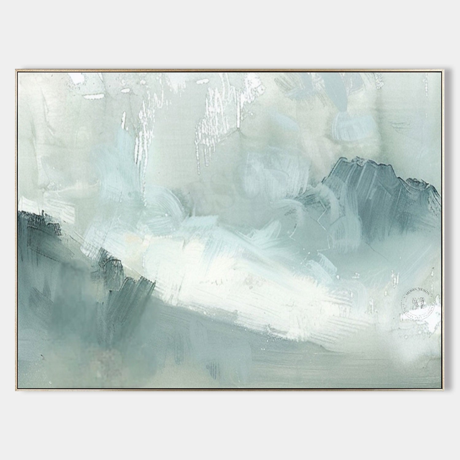Light Green Minimalist Canvas Art Light Green Paintings for Sale Light Green Abstract Wall Art Decor