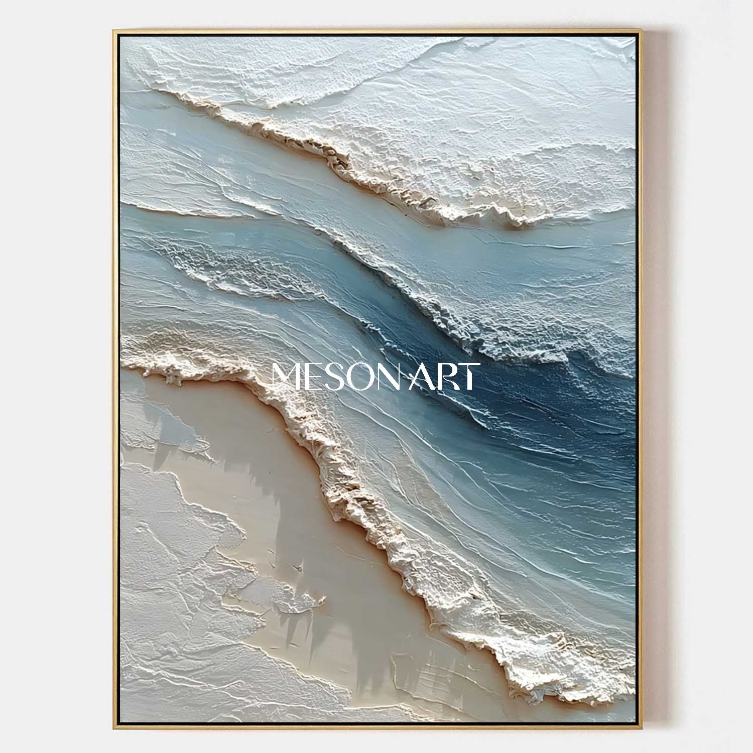 3D Ocean Wave Texture Painting Ocean Wave Texture Canvas Wall Art for Sale