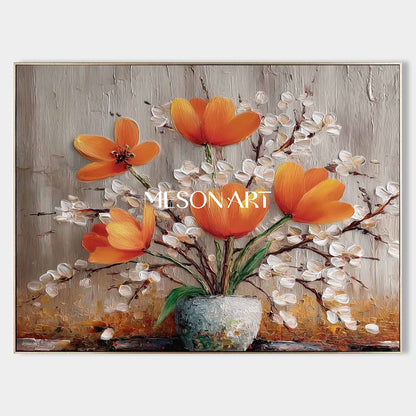 Flower Painting on Canvas Luxury Botanical Canvas Art Colorful Flower Wall Art for Gallery Wall