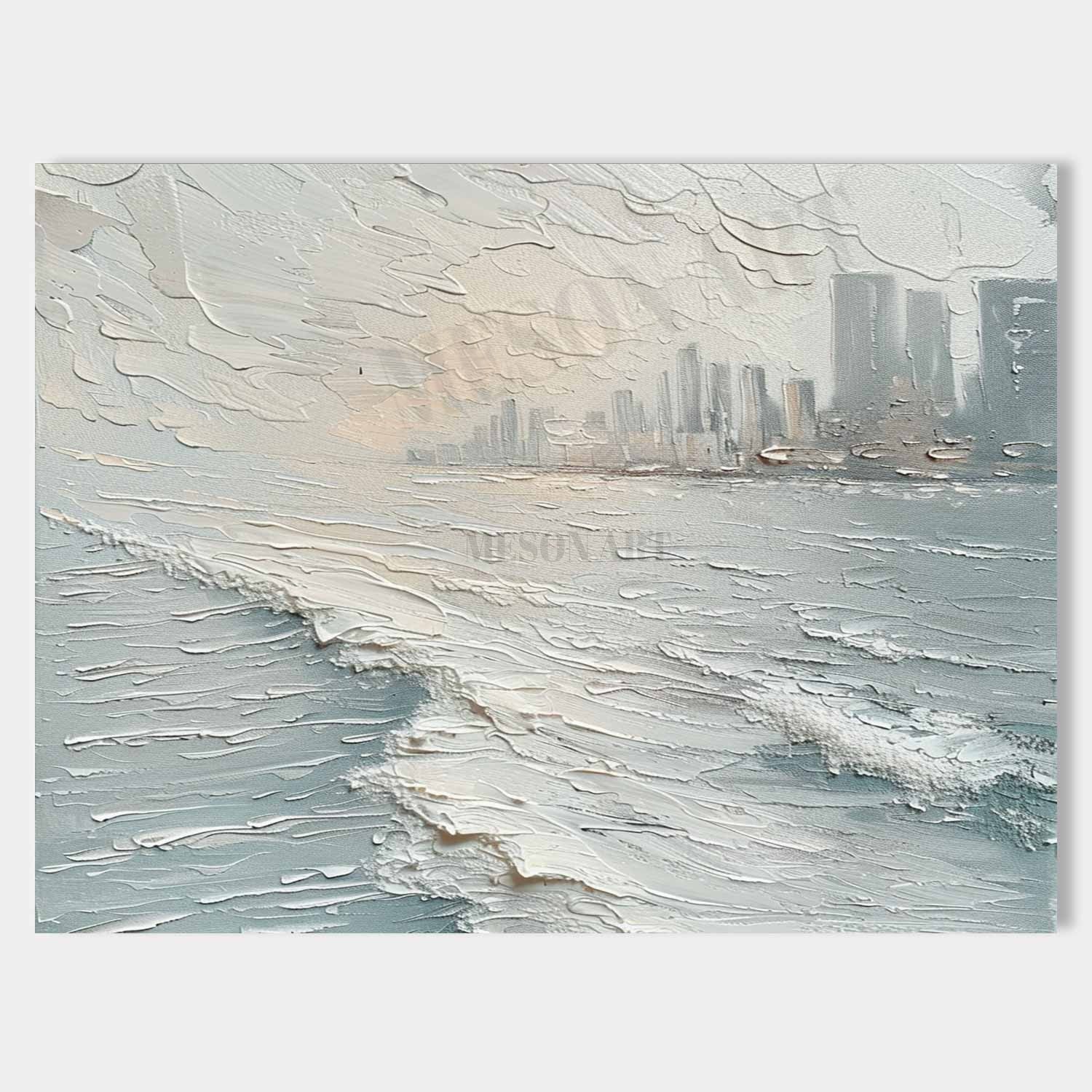 Victoria Harbour Canvas Art Hong Kong Victoria Harbour City Wall Art Seaside City Painting
