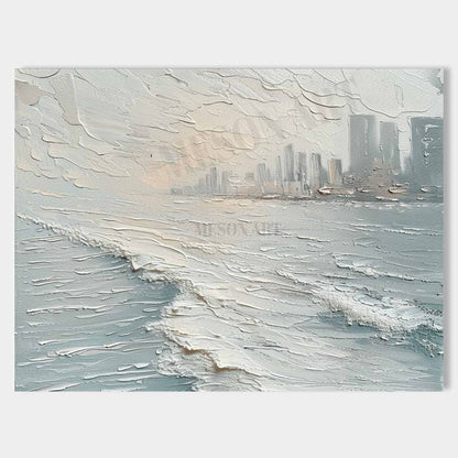 Victoria Harbour Canvas Art Hong Kong Victoria Harbour City Wall Art Seaside City Painting