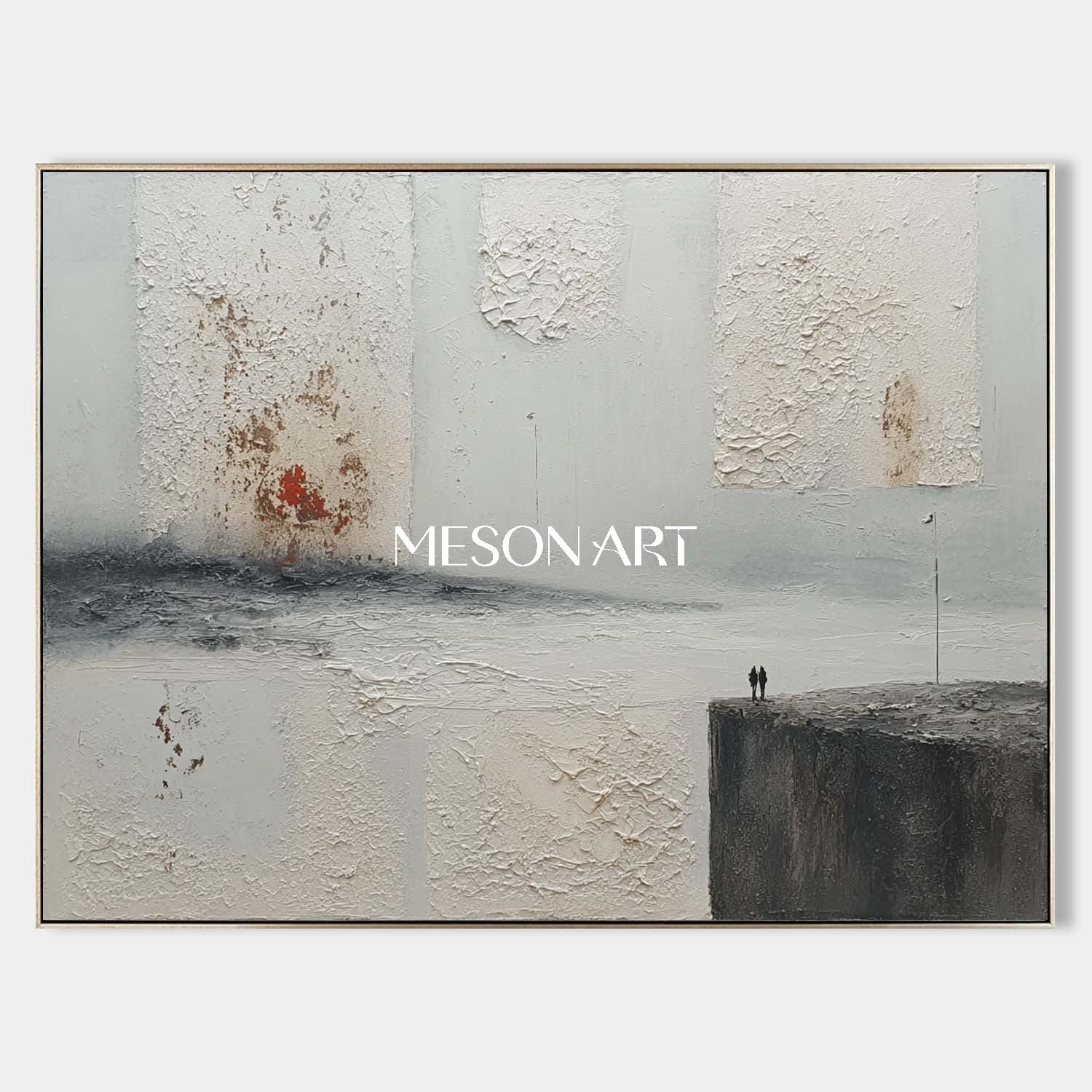 Horizontal Grey Abstract Art for Sale 3D Grey Abstract Wall Art Decor