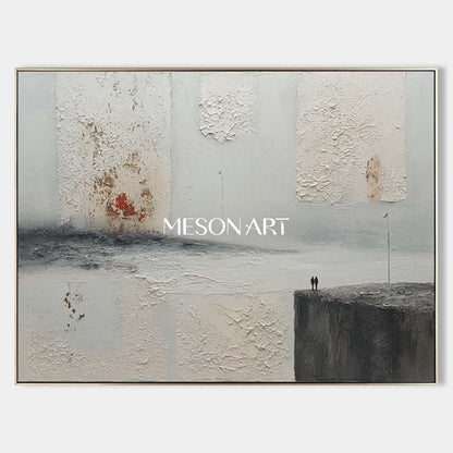 Horizontal Grey Abstract Art for Sale 3D Grey Abstract Wall Art Decor