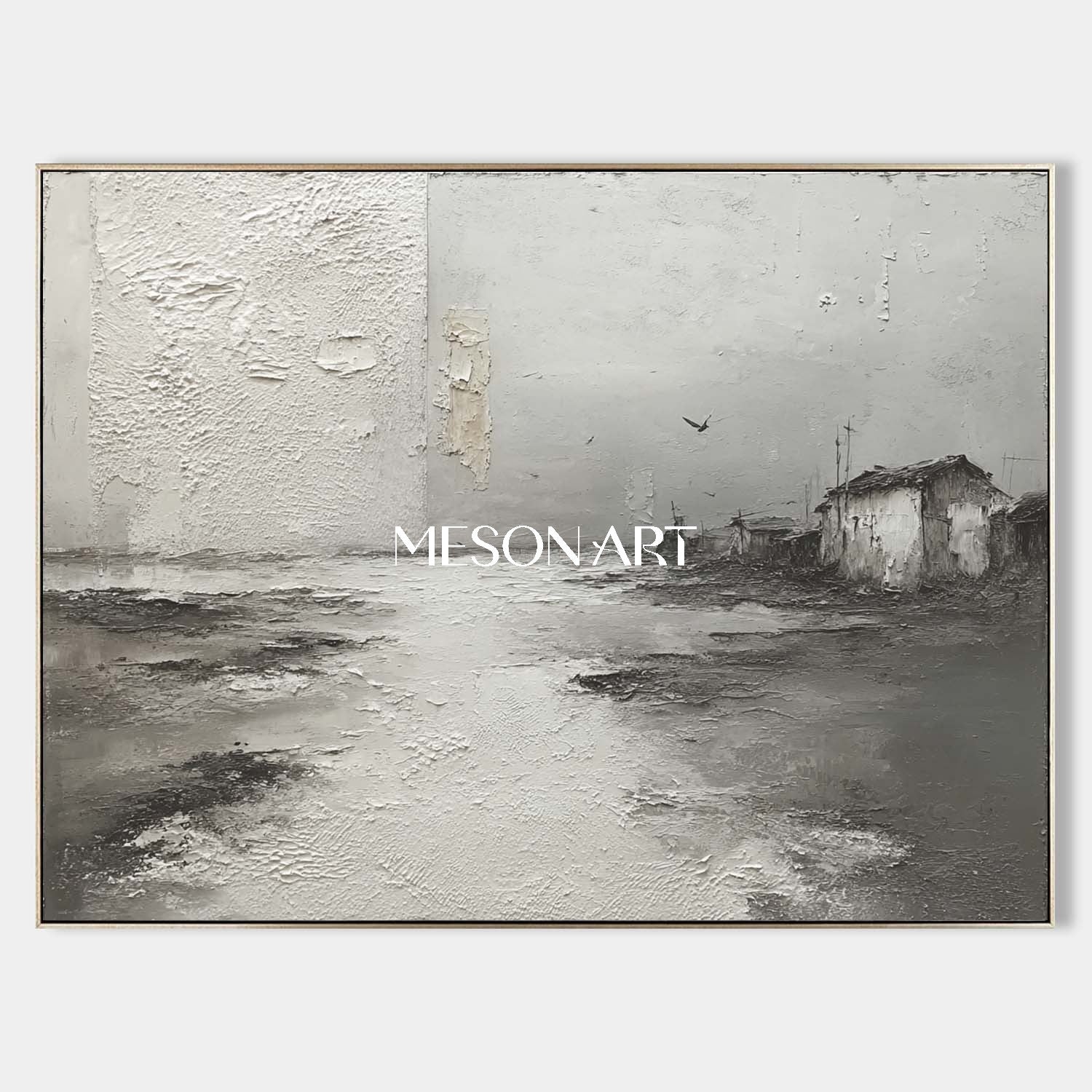 3D Grey Abstract Art Canvas For Sale Grey Minimalist Texture Painting