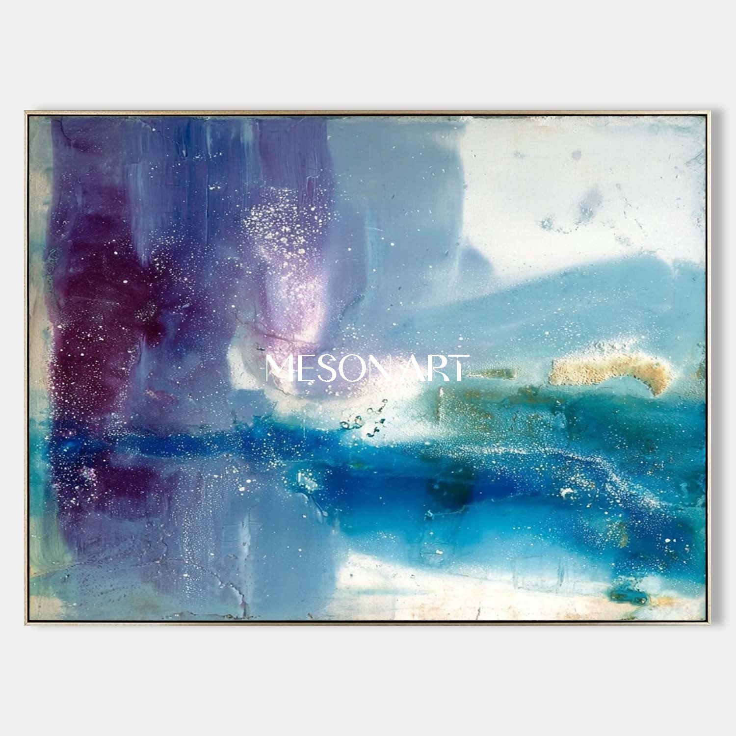 Large Blue Abstract Art Wall Decor Blue Abstract Oil Paintings for Sale