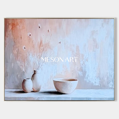 Modern Gray Pottery Jar Still Life Art for Sale Gray Pottery Jar Canvas Wall Art Gray Pottery Jar Still Life Painting