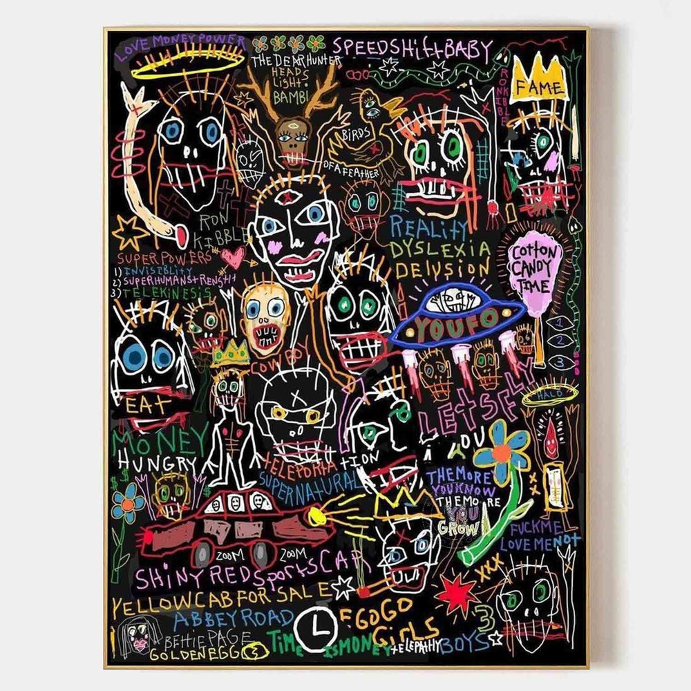 Funny abstract graffiti abstract art abstract line graffiti painting ...
