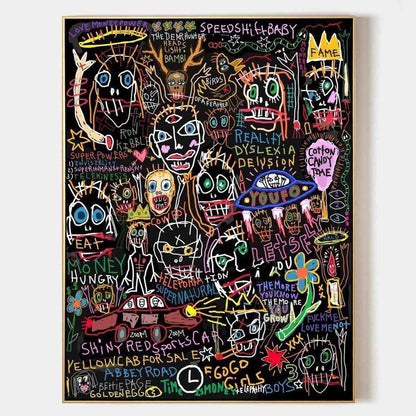 Funny abstract graffiti abstract art abstract line graffiti painting funny graffiti wall art decor