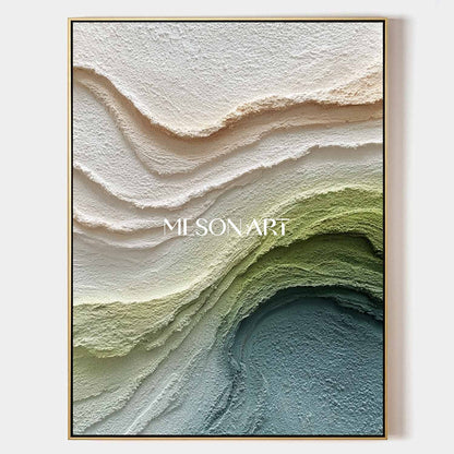 3D White Living Room Plaster Abstract Texture Canvas Wall Painting For Sale