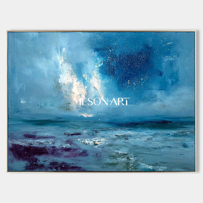 Dark Blue Abstract Art for Sale Dark Blue Abstract Canvas Wall Painting