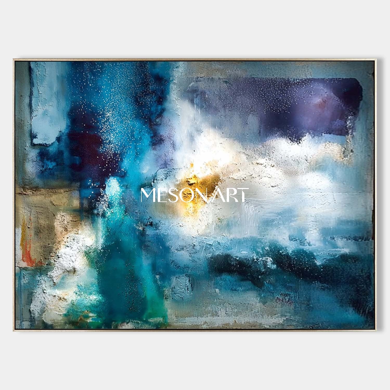 Dark Blue and White Abstract Art for Sale Dark Blue Abstract Canvas Wall Painting
