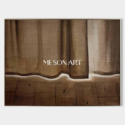 Hyperrealism Grey Curtain Painting Hyperrealism Curtain Canvas Art Realistic Curtain Wall Art Decoration