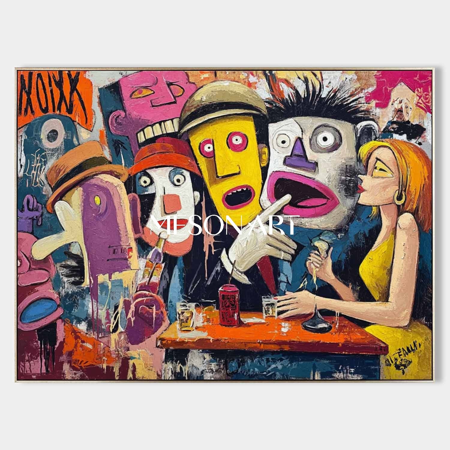 Pop Art Canvas for Walls – Unique Dining Room Decor with Modern Style