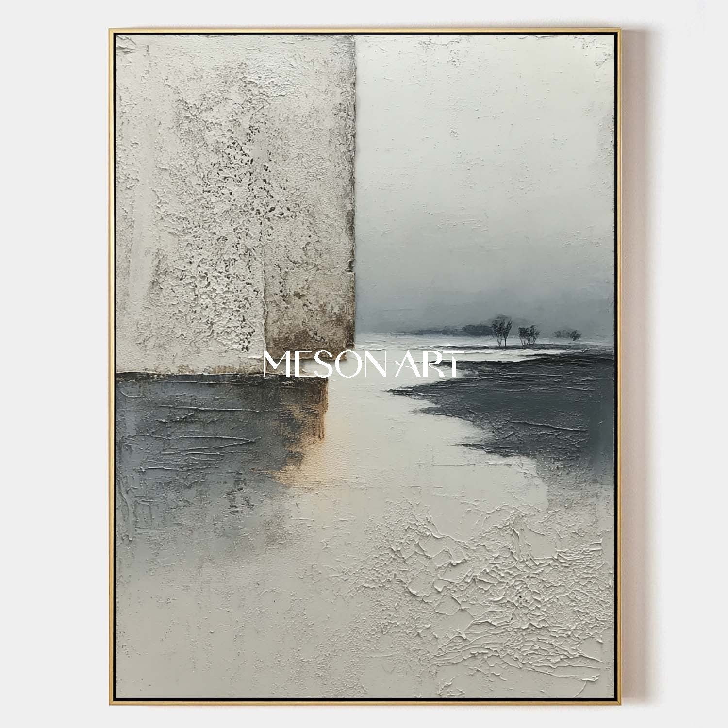 Extra Large Gray Minimalist Painting Minimalist Living Room Wall Decor