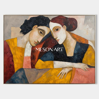 Contemporary Abstract Art Oil Painting Framed Canvas Living Room Shop