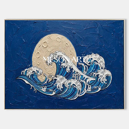 Japanese Ukiyo-e Style Art Modern Coastal Home Decor Unique Housewarming Gift Idea