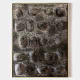 3D Gray and Black Textured Abstract Canvas Art Wabi-Sabi Wall Art Heavy Textured Acrylic Paintings