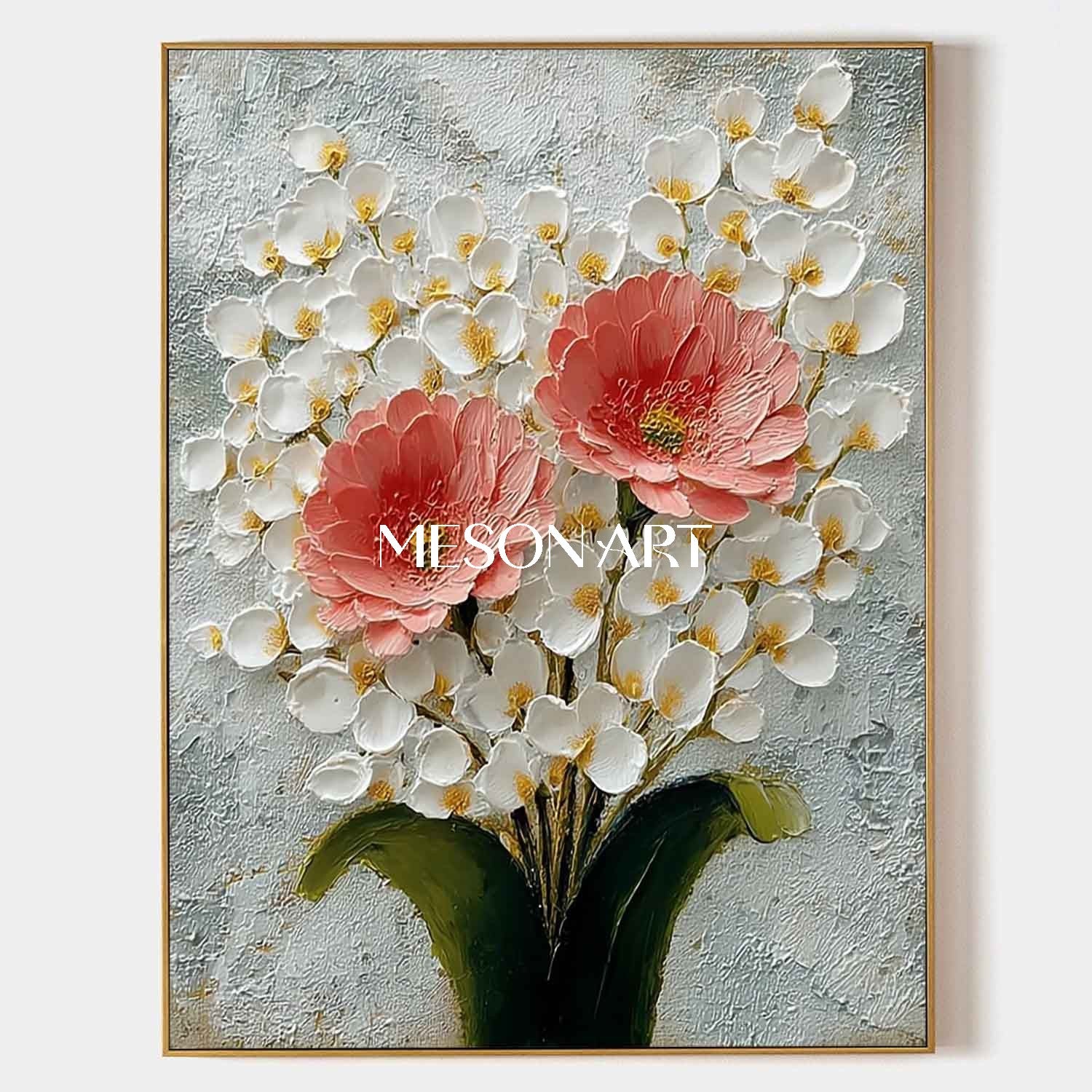 Entryway Floral Art Printing Hand-Painted Flower Wall Decor Online Large Flower Wall Decor