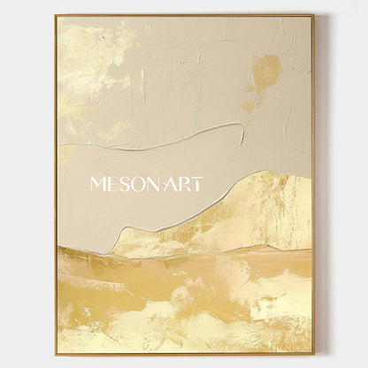 Large Beige and Gold Abstract Art for Sale Beige and Gold Minimalist Abstract Canvas Wall Art