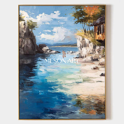 Coastal Wall Art For Living Room Premium Beach Wall Art Coastal Landscape Art Calm Sea Wall Art