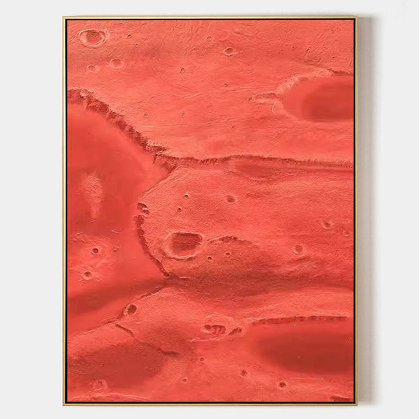 Red Volcanic Rock Oil Painting Red Rock Art On Canvas Red Volcanic Rock Wall Decoration Painting