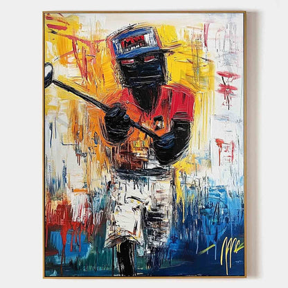 Golf Player Abstract Canvas Art for Sale Contemporary Golf Player Course Wall Art