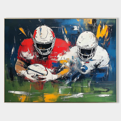 Rugby Player Art Canvas For Sale Rugby Player Game Abstract Painting Rugby Player Wall Art